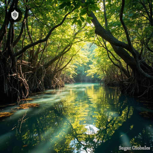 Freshwater Mangrove sugar spheres in granule form, ideal for energetic homeopathic (nonmedical) dry-form remedy storage and presentation