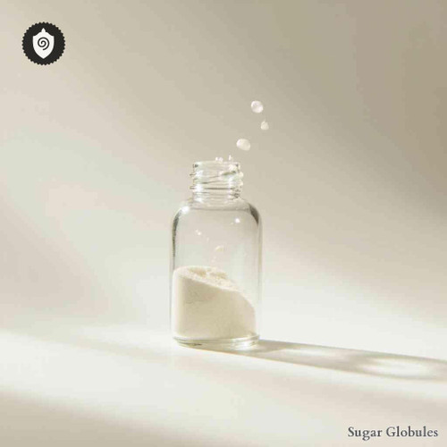 Lead sugar spheres in precise pellet form for energetic homeopathic (nonmedical) dry-form presentation and storage purposes