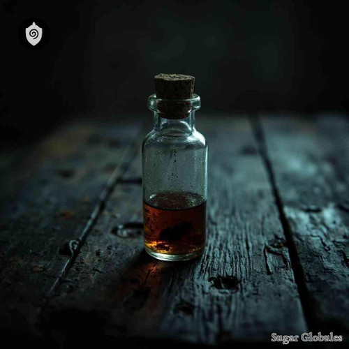 Arsenic sugar spheres in precise orb form for energetic homeopathic (nonmedical) solid remedy presentation and dry storage