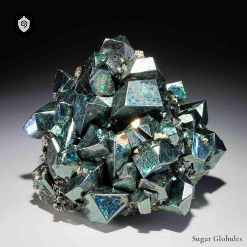 Marcasite sugar granules in precision sphere form for energetic homeopathic (nonmedical) solid-form presentation and dry storage