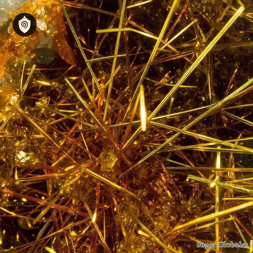 Rutile sugar spheres in compact granule form for energetic homeopathic (nonmedical) dry product presentation and precise dosing