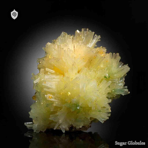 Uranophane sugar spheres in precise orb form for energetic homeopathic (nonmedical) physical dosing and consistent dry presentation