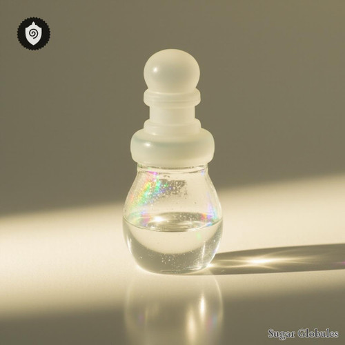 Sugilite visualized as sweet crystal orbs layered in sweetness particles.