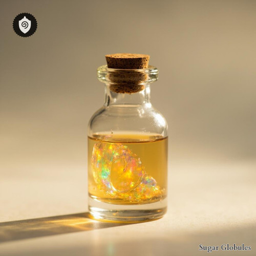 Ulmus Campestris - European Elm visualized as sweet crystal orbs across a sugar-aligned matrix.