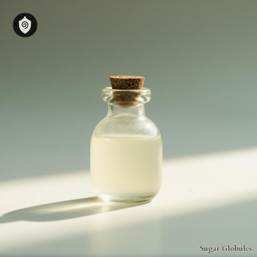 Amylase visualized as sugar essence droplets layered in sweetness particles.