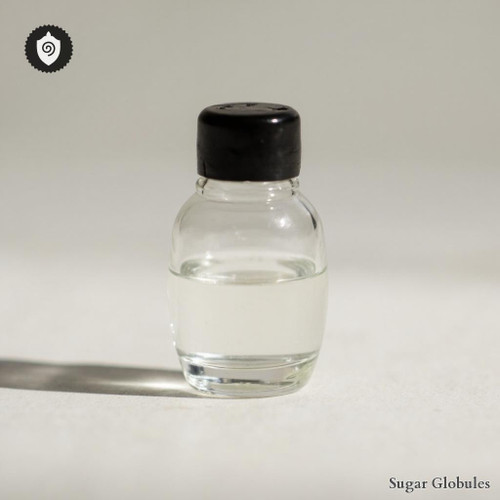 Lichen visualized as sugar essence droplets across a sugar-aligned matrix.