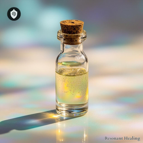 Ophioglossum Lusitanicum visualized as waves stillness meditation gently pulsing through light waves.