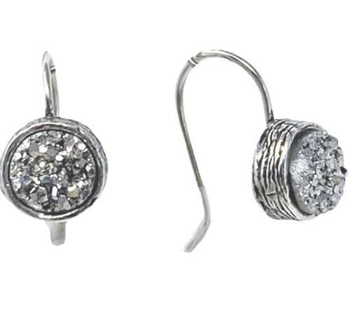 Druzy Glimmer Dangle Earrings [JESTD0168]