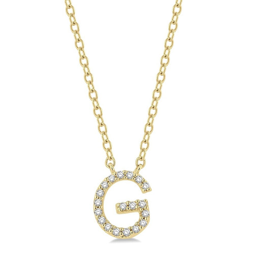 Diamond "G" Initial Pendant [JNOTH0150]