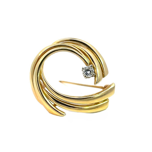 Estate Gold and Diamond Brooch [2XESJ2456]