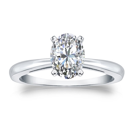 Solitaire Oval Diamond Ring, 1.20 [JRENG0381]