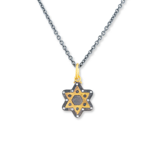 Star Of David Diamond Pendant Necklace [JNPEN1189]