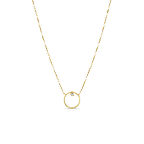 Circle Diamond Necklace [JNPEN1272]