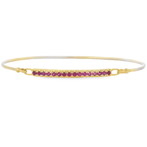 Estate Hinged Ruby Bangle Bracelet [JBBAC1264]