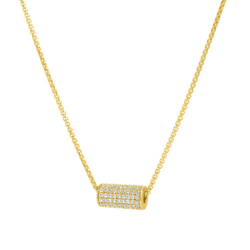Petit Pave Mini Tube Necklace [JNOTH0632]