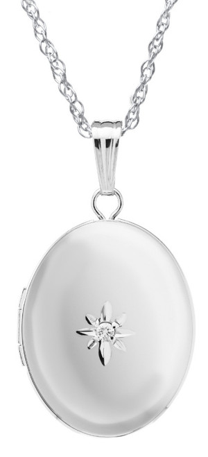 Oval Diamond Locket [2YLKT0024]