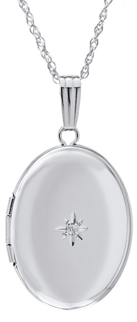Oval Diamond Locket [2YLKT0022]