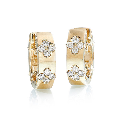 Diamond Huggie Hoop Earrings [1EAHP0966]