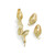 Estate Rose Pin and Earrings Set [2XESJ1574]