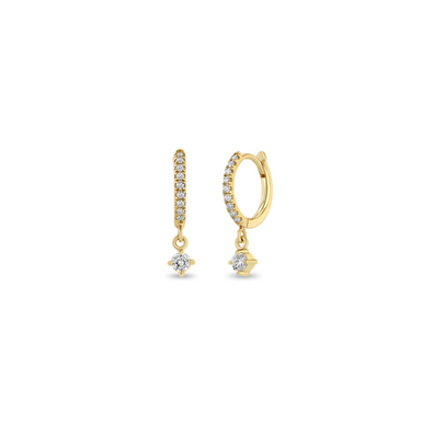 Diamond Bezel-Set ZigZag Hoop Earrings | Gumuchian | Goldsmith &  Complications