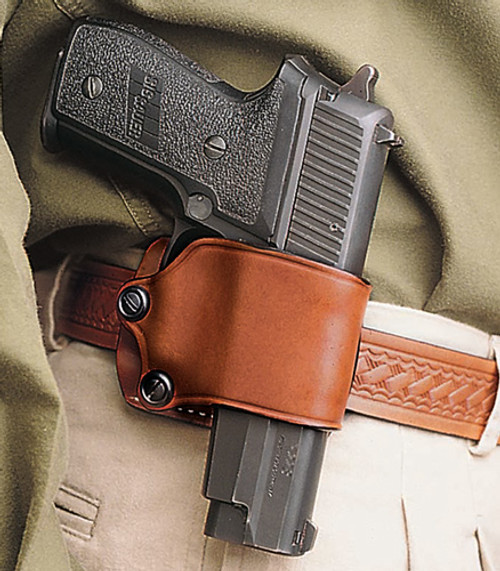 DESANTIS YAQUI SLIDE HOLSTER RH LEATHER LARGE DA AUTOS TAN