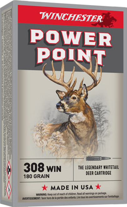 WINCHESTER SUPER-X 308 WIN 180GR POWER POINT 20RD 10BX/CS