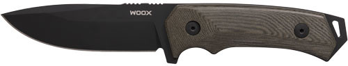 WOOX KNIFE ROCK 62 FIXED BLADE 4.25" BLACK MICARTA PLAIN HND