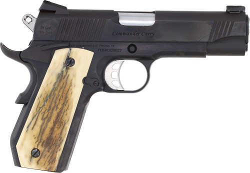 TYLER GUNWORKS 1911 COMMANDER 45ACP 4.25" 8RND BLUED/IVORY