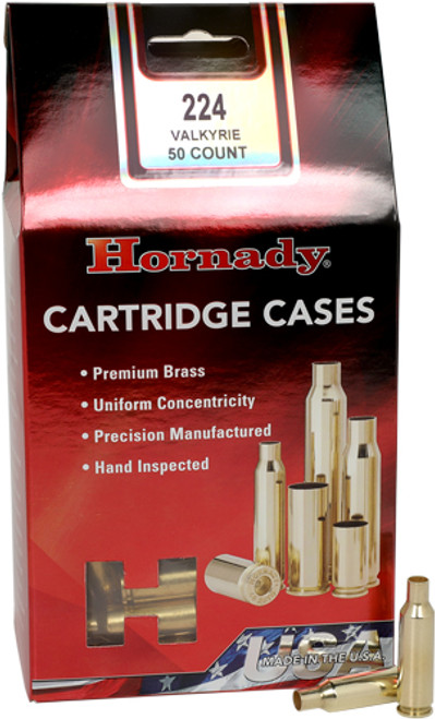 HORNADY UNPRIMED CASES 224 VALKYRIE 50 PACK 5PK/CS