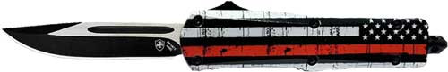TEMPLAR KNIFE LARGE OTF BACK THE RED 3.5" BLK DROP POINT