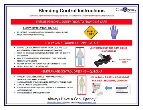 Public Bleeding Control Instructions