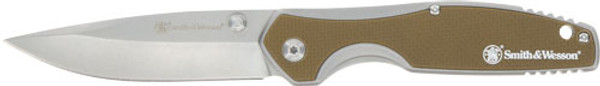S&W KNIFE CLEFT 3.25" SPRING ASSIST G10 SCALES HANDLE