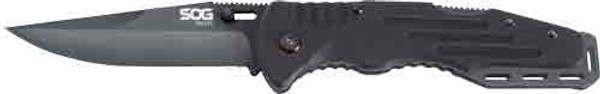 SOG KNIFE SALUTE HARDCASED BLACK 3.6" BLADE
