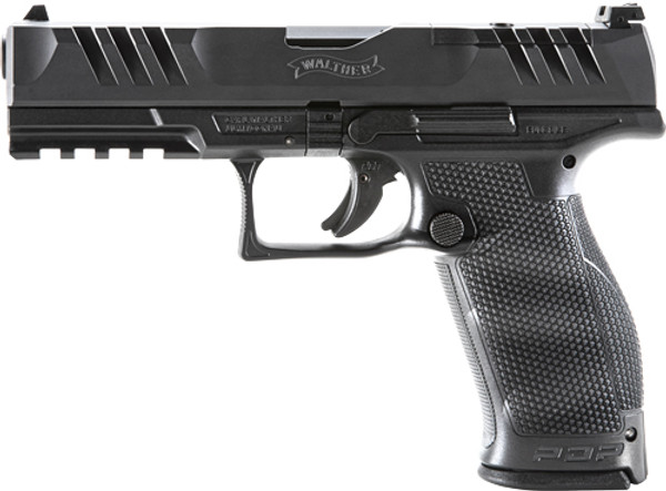 WALTHER PDP OR 9MM 5" 10-SHOT BLACK POLYOMER FRAME