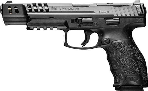 HK VP9 MATCH PUSH BUTTON O-RDY 9MM 5.51" BBL FS 4-10RD BLK