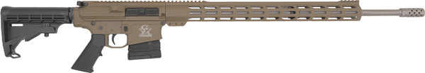 GLFA AR10 RIFLE 243 WIN 24" S/S BBL 5-SHOT FDE