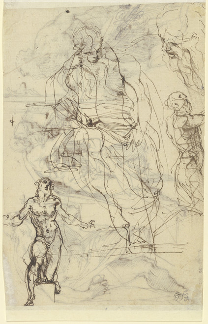 Gallery Edition study of Agostino Carracci's Studien zu einem Heiligen Hieronymus.