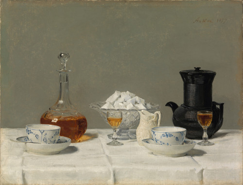 Gallery Edition study of Albert Anker's Still life with coffee.