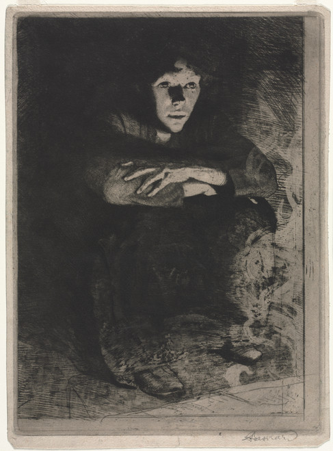 Gallery Edition study of Albert Besnard's In the Ashes.