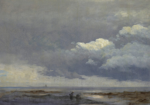 Gallery Edition study of Albert Bierstadt's Cloud Study with Two Figures.