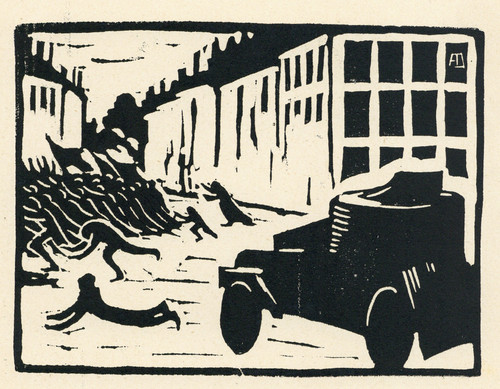 Gallery Edition study of Albert Daenens's The auto.