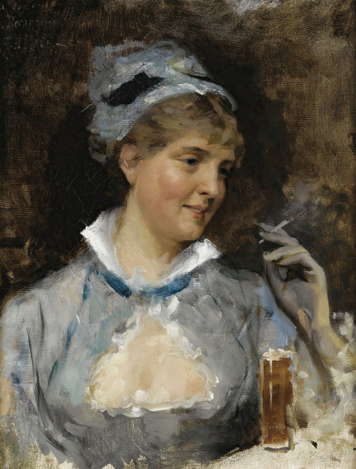 Gallery Edition study of Albert Edelfelt's Au Bar.