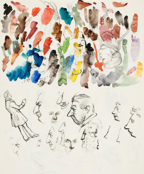 Gallery Edition study of Albert Edelfelt's Caricatures.