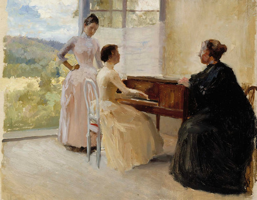Gallery Edition study of Albert Edelfelt's In The Drawing Room At Haikko, Study.