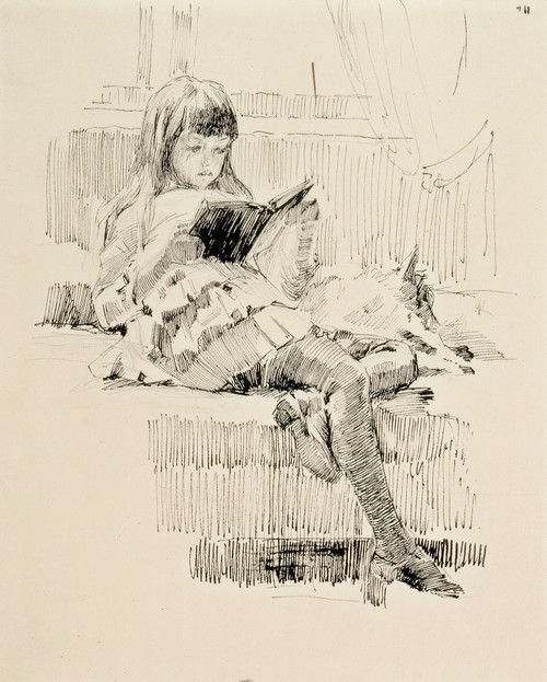 Gallery Edition study of Albert Edelfelt's Study, Good Friends.