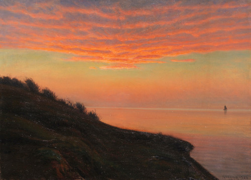 Gallery Edition study of Albert Edvard Wang's Abendstimmung an der dänischen Küste.