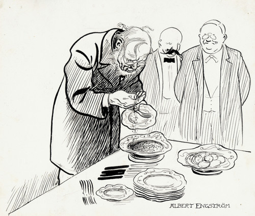 Gallery Edition study of Albert Engström's Old Professor S.