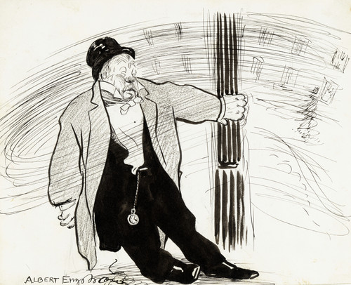 Gallery Edition study of Albert Engström's The Not So Sober Nocturnal Wanderer.