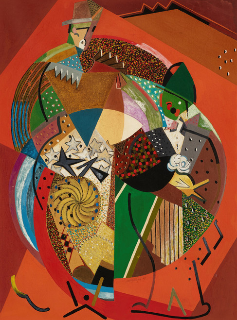 Gallery Edition study of Albert Gleizes's Les Clowns.