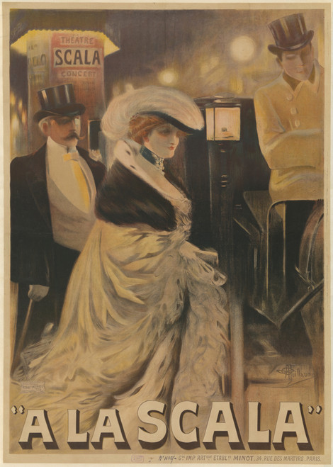 Gallery Edition study of Albert Guillaume's A la Scala.